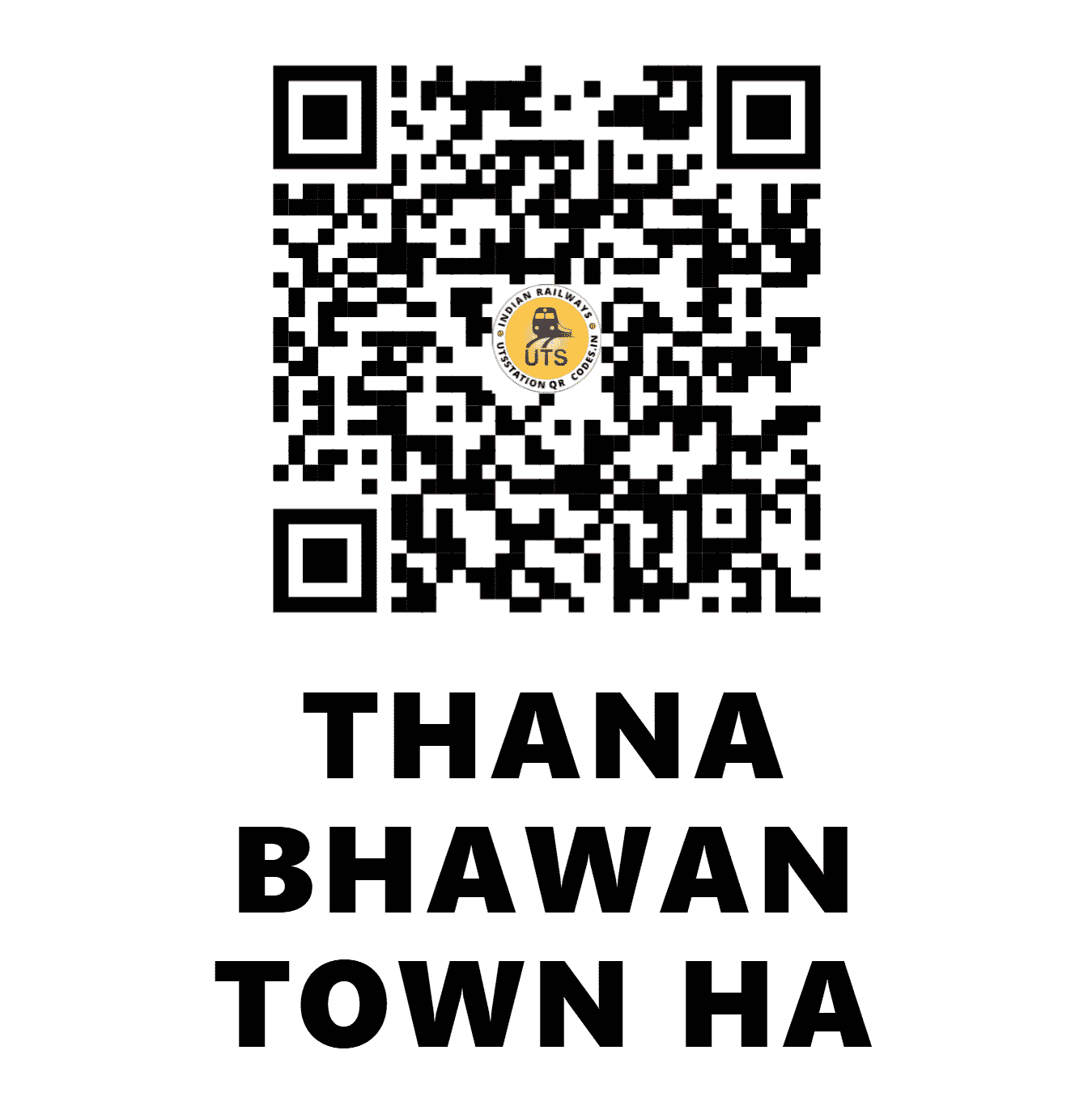 UTS QR Code for THANA BHAWAN TOWN HA - TBTN - NR (UTTAR PRADESH)